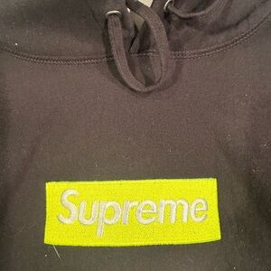 Supreme Black Box Logo Hooded Sweatshirt Hoodie FW17 size Small